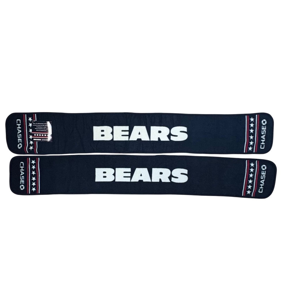 2 Chicago Bears Chase 9/11 10th Anniversary Scarf Blue Fleece 52" *SEE LAST PICS